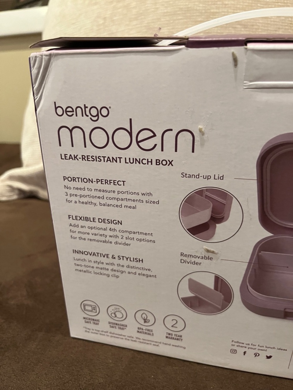 Bentgo Modern Leak-Resistant Lunch Box - Purple - Picture 3 of 7